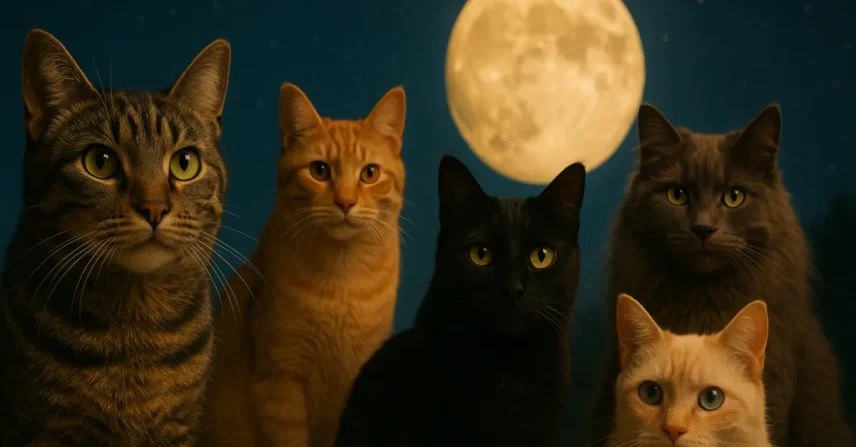 Sonhar com 5 gatos: intuição aflorada, mistérios e energia