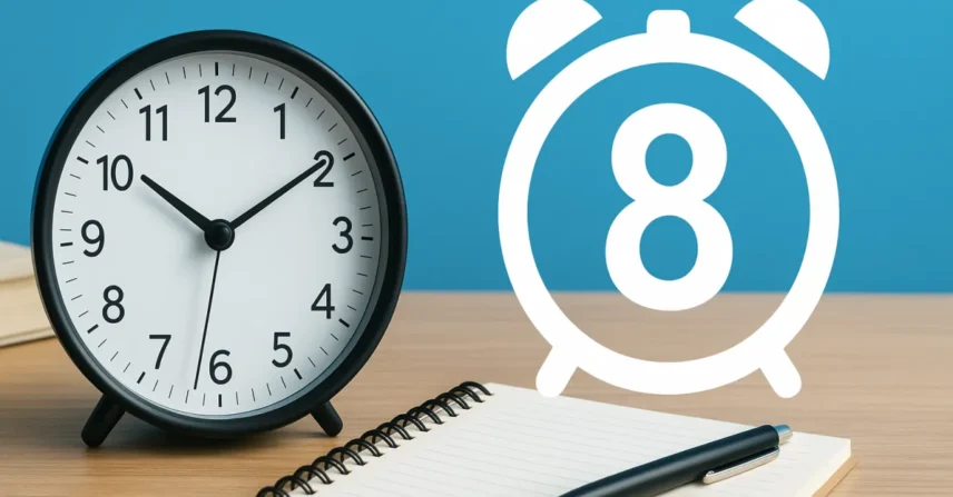 Sonhar com 8 horas: organização do tempo, rotina e alertas