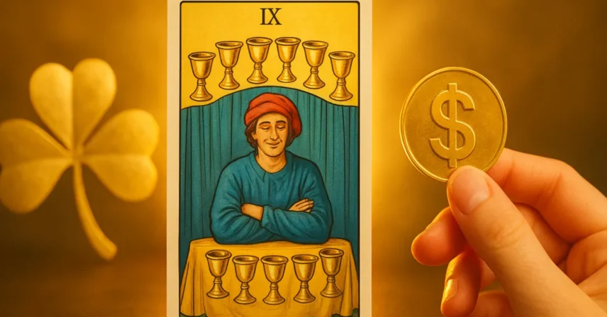 Sonhar com 9 de copas: simbolismo no baralho, sorte e desejos