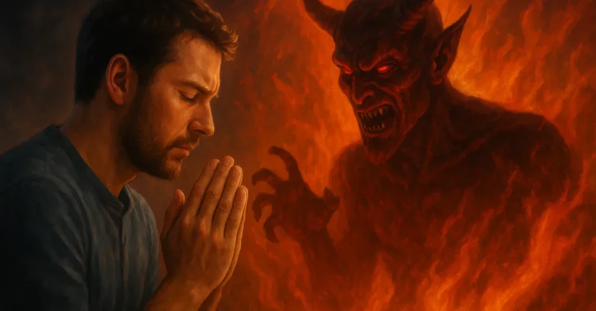 Sonhar orando e repreendendo o mal: batalha espiritual e proteção